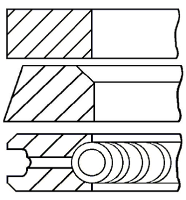 Jeu de segments de pistons