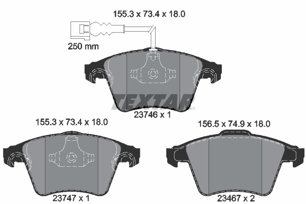 Kit de plaquettes de frein, frein à disque