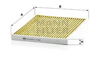 Filtre, air de l'habitacle