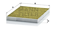 Filtre, air de l'habitacle