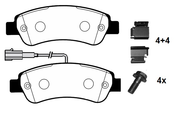 Kit de plaquettes de frein, frein à disque