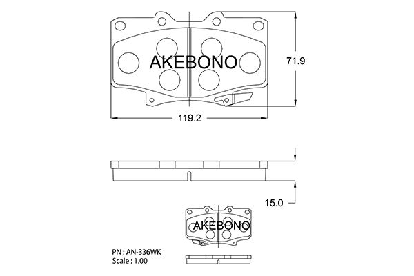 Kit de plaquettes de frein, frein à disque