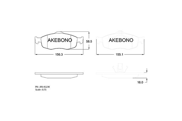 Kit de plaquettes de frein, frein à disque