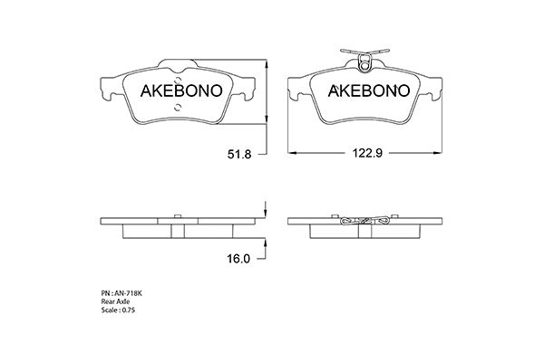 Kit de plaquettes de frein, frein à disque