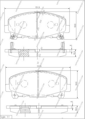 Kit de plaquettes de frein, frein à disque