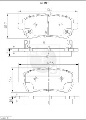 Kit de plaquettes de frein, frein à disque