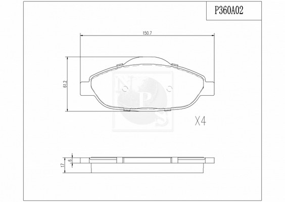 Kit de plaquettes de frein, frein à disque