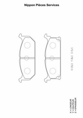 Kit de plaquettes de frein, frein à disque