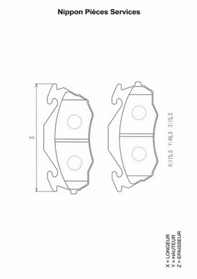 Kit de plaquettes de frein, frein à disque