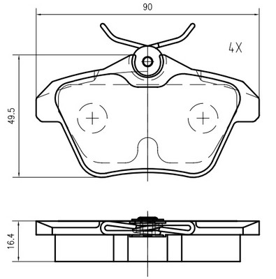 Kit de plaquettes de frein, frein à disque