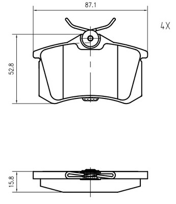 Kit de plaquettes de frein, frein à disque