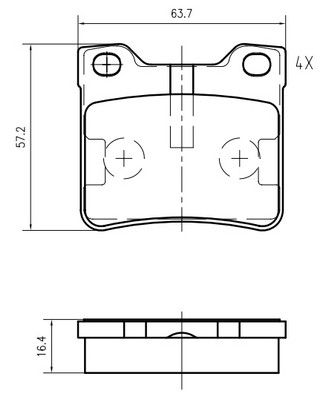 Kit de plaquettes de frein, frein à disque