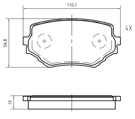 Kit de plaquettes de frein, frein à disque