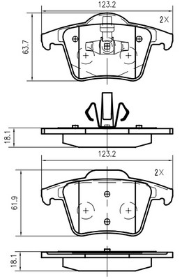 Kit de plaquettes de frein, frein à disque