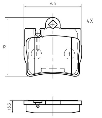 Kit de plaquettes de frein, frein à disque