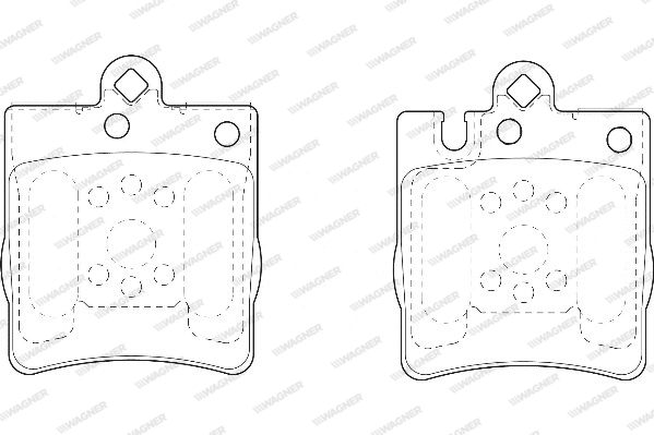 Kit de plaquettes de frein, frein à disque