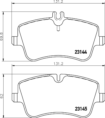 Kit de plaquettes de frein, frein à disque