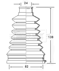 Joint-soufflet, arbre de commande