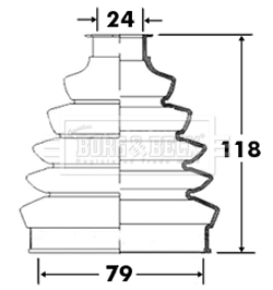 Joint-soufflet, arbre de commande