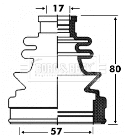 Joint-soufflet, arbre de commande