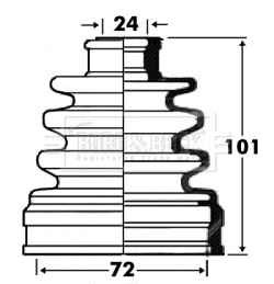 Joint-soufflet, arbre de commande