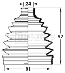 Joint-soufflet, arbre de commande