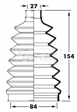 Joint-soufflet, arbre de commande