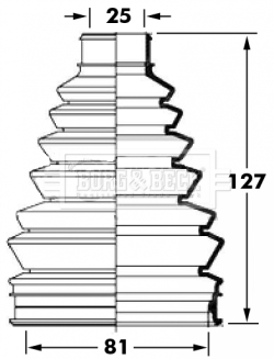 Joint-soufflet, arbre de commande