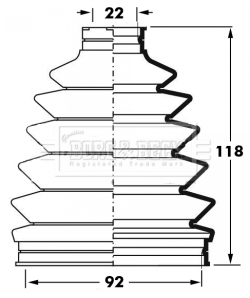 Joint-soufflet, arbre de commande