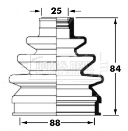 Joint-soufflet, arbre de commande