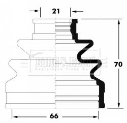 Joint-soufflet, arbre de commande