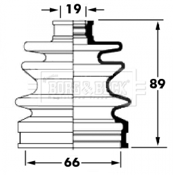 Joint-soufflet, arbre de commande