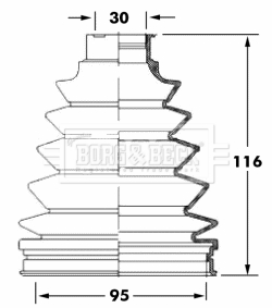 Joint-soufflet, arbre de commande