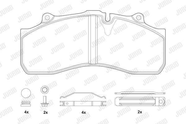 Kit de plaquettes de frein, frein à disque