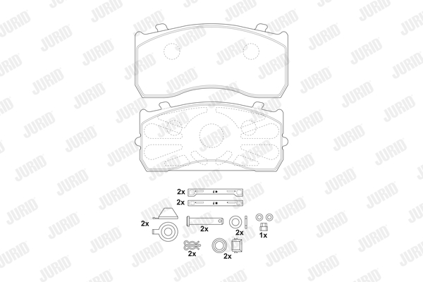 Kit de plaquettes de frein, frein à disque