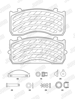 Kit de plaquettes de frein, frein à disque