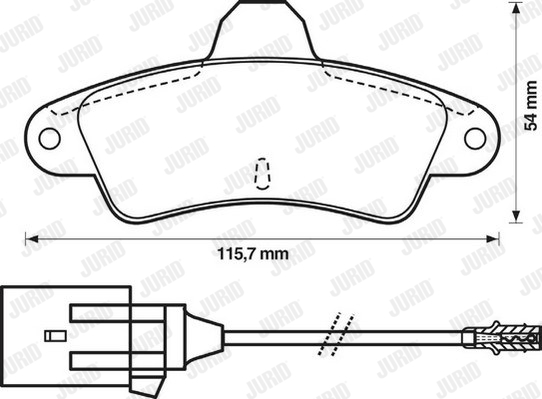 Kit de plaquettes de frein, frein à disque