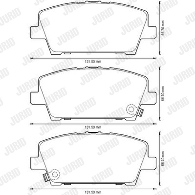 Kit de plaquettes de frein, frein à disque