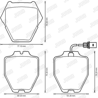 Kit de plaquettes de frein, frein à disque