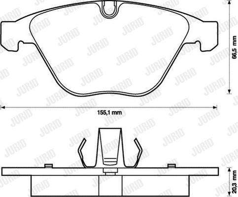 Kit de plaquettes de frein, frein à disque