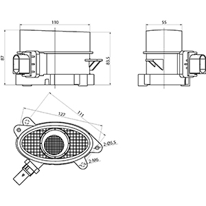 Débitmètre de masse d'air