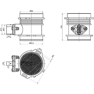 Débitmètre de masse d'air