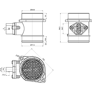 Débitmètre de masse d'air