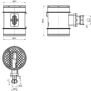 Débitmètre de masse d'air