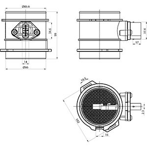 Débitmètre de masse d'air