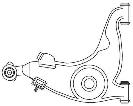 Bras de liaison, suspension de roue