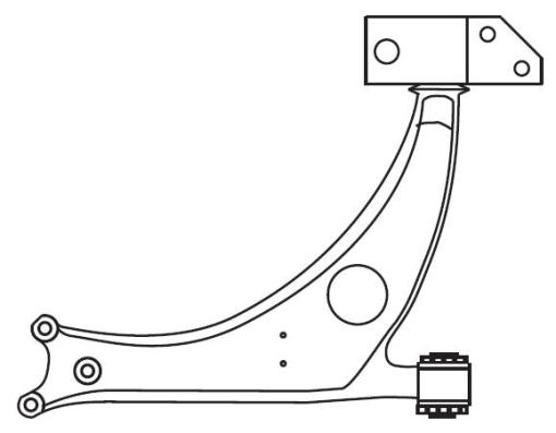 Bras de liaison, suspension de roue