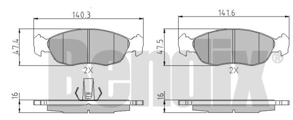 Kit de plaquettes de frein, frein à disque