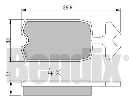 Kit de plaquettes de frein, frein à disque