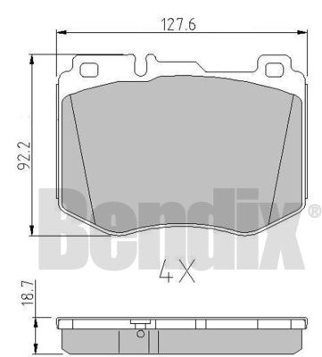 Kit de plaquettes de frein, frein à disque